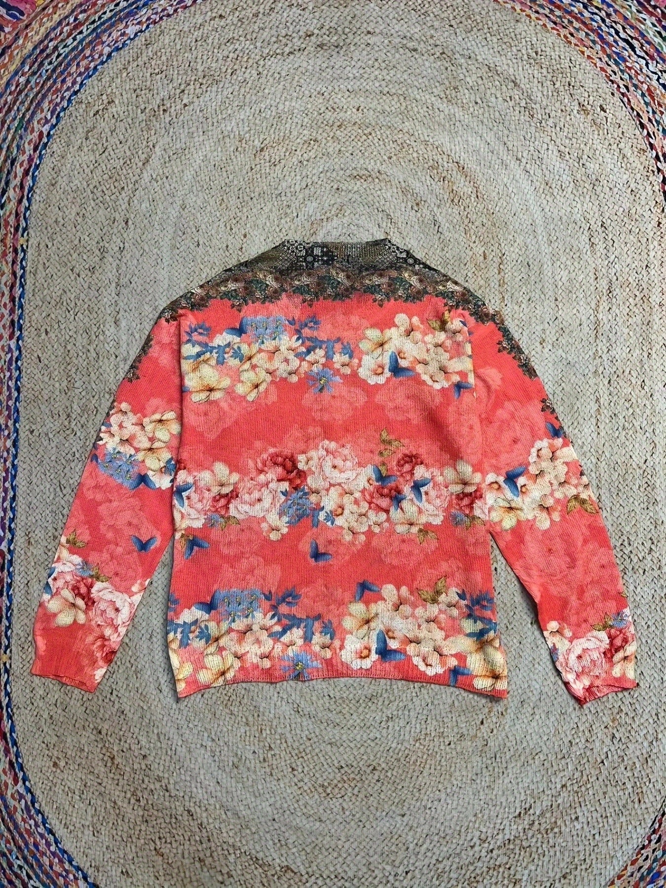 Athena | Knitted Floral Print Cardigan
