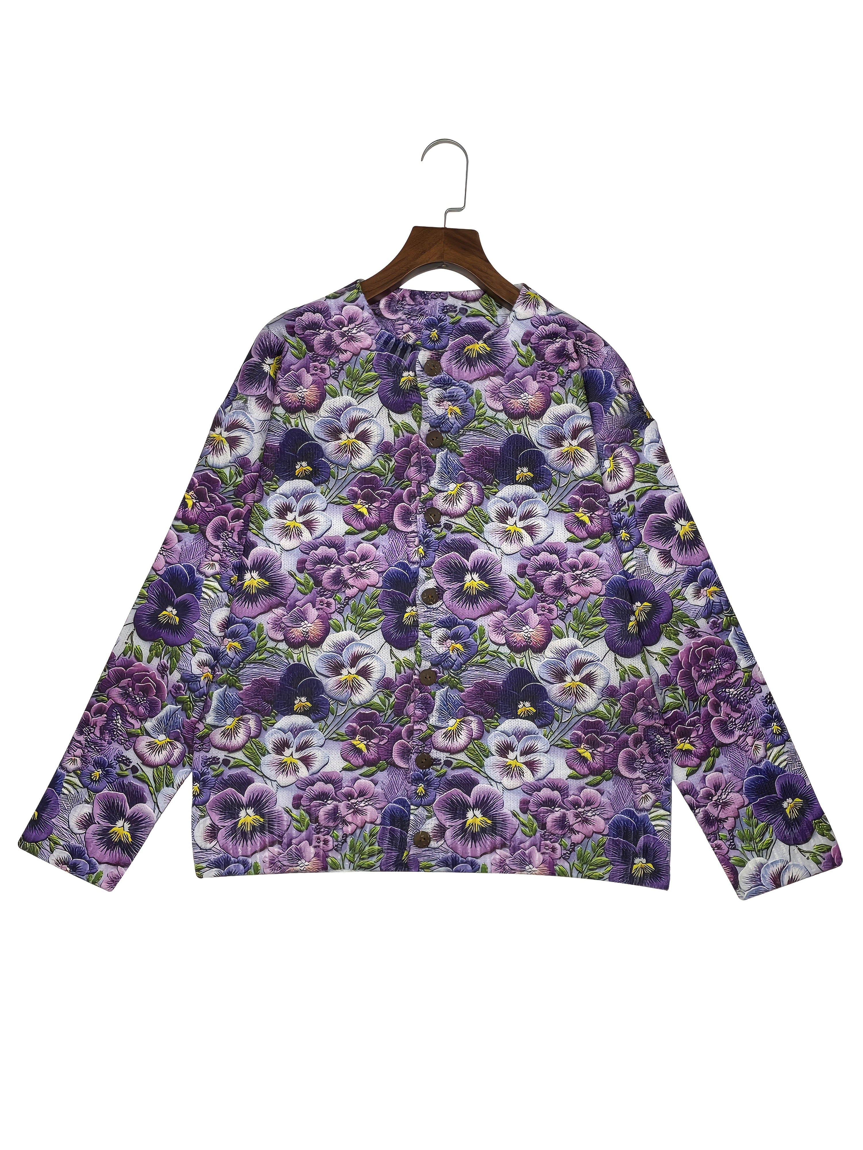 Rylee | 3D Floral Print Cardigan