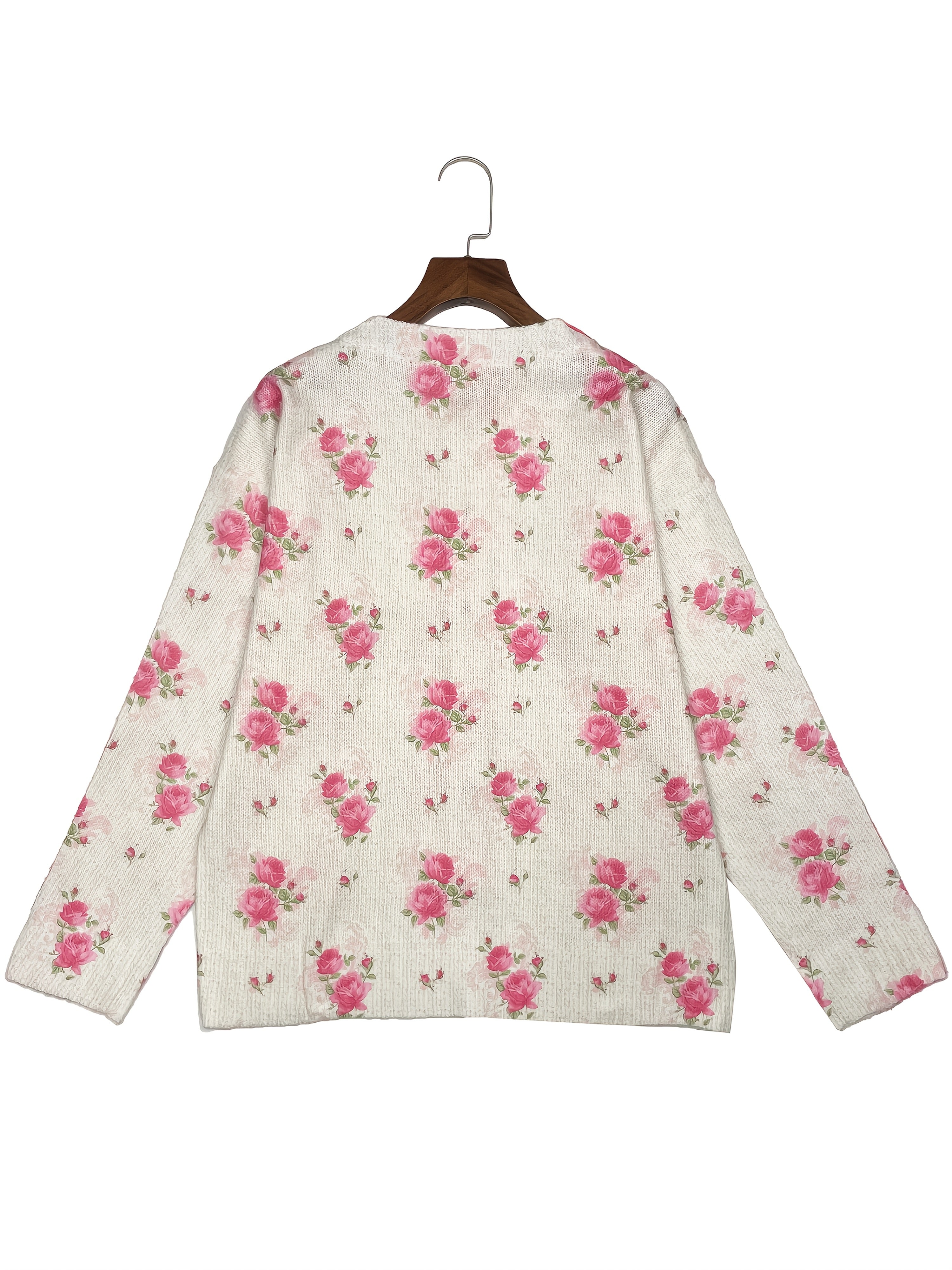 Caroline | 3D Floral Print Cardigan