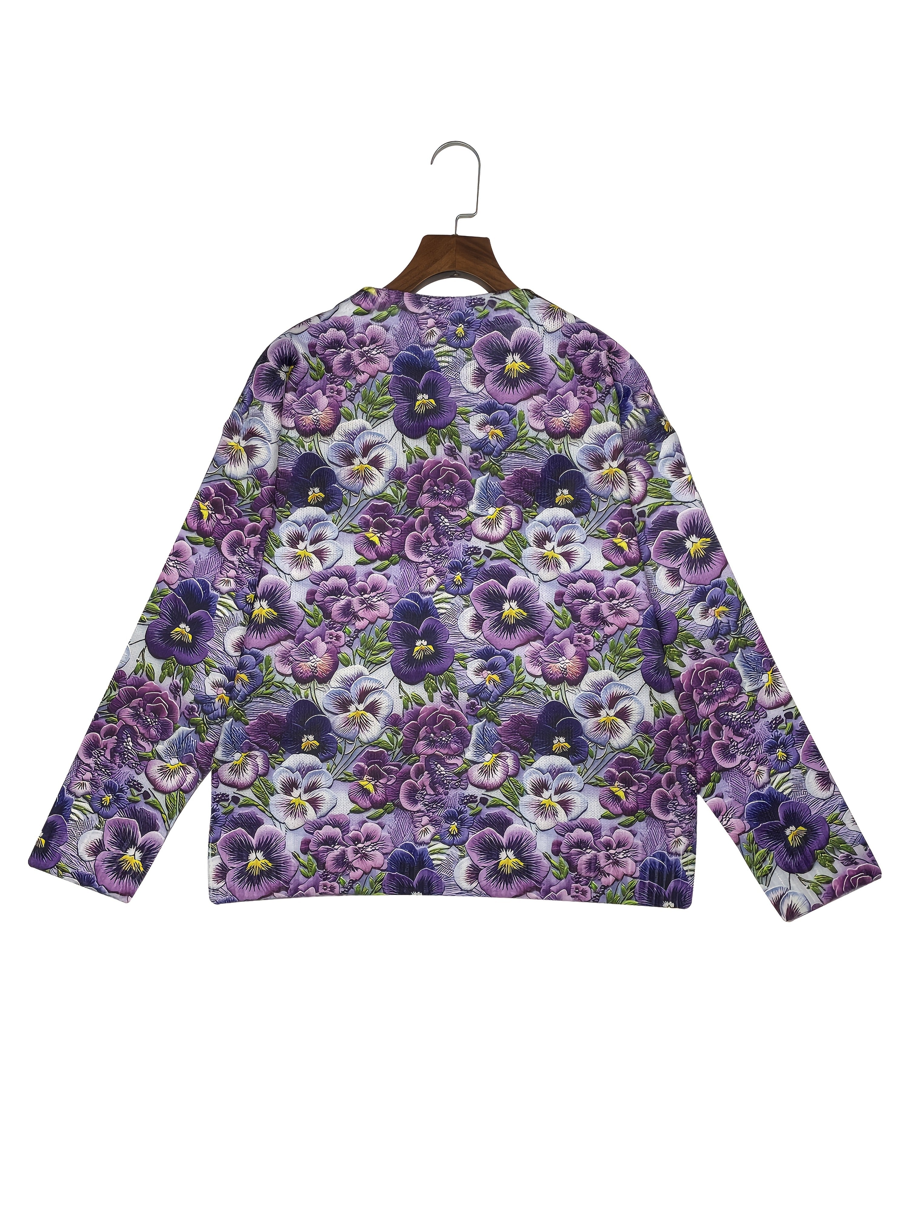 Rylee | 3D Floral Print Cardigan