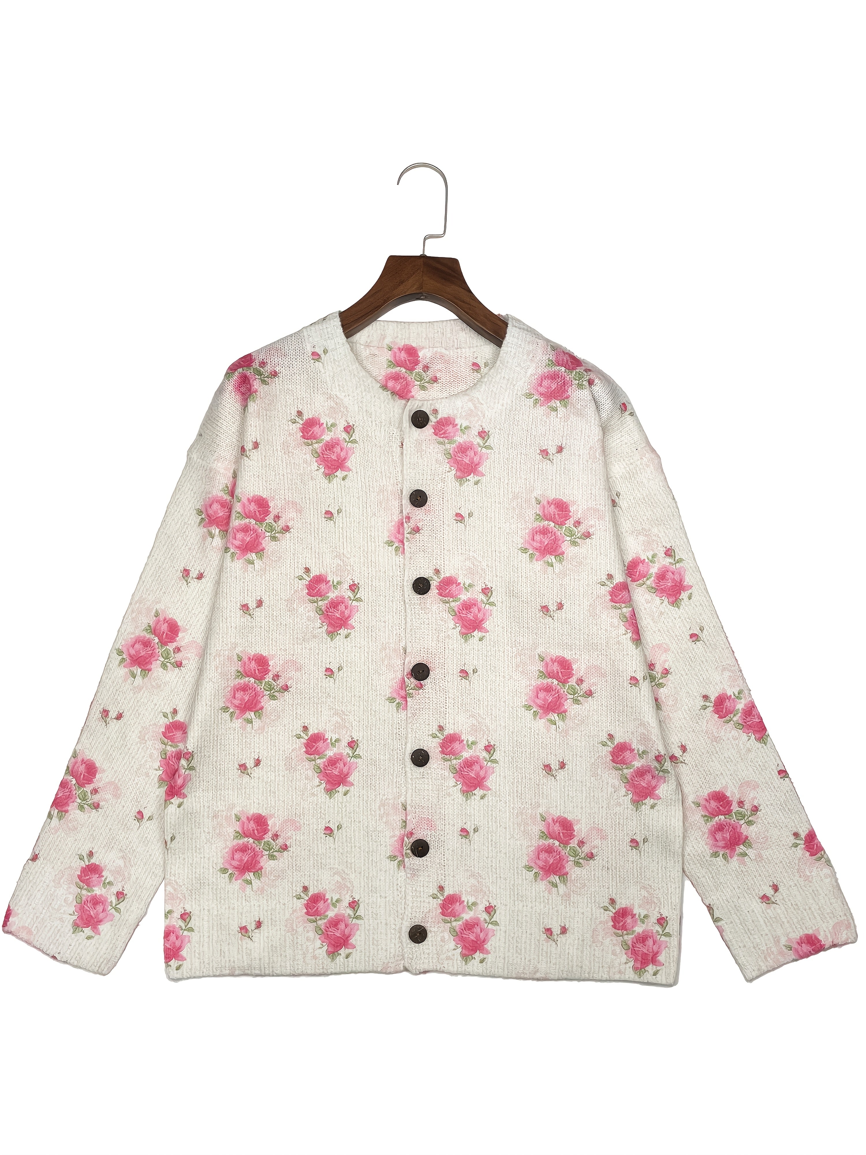 Caroline | 3D Floral Print Cardigan