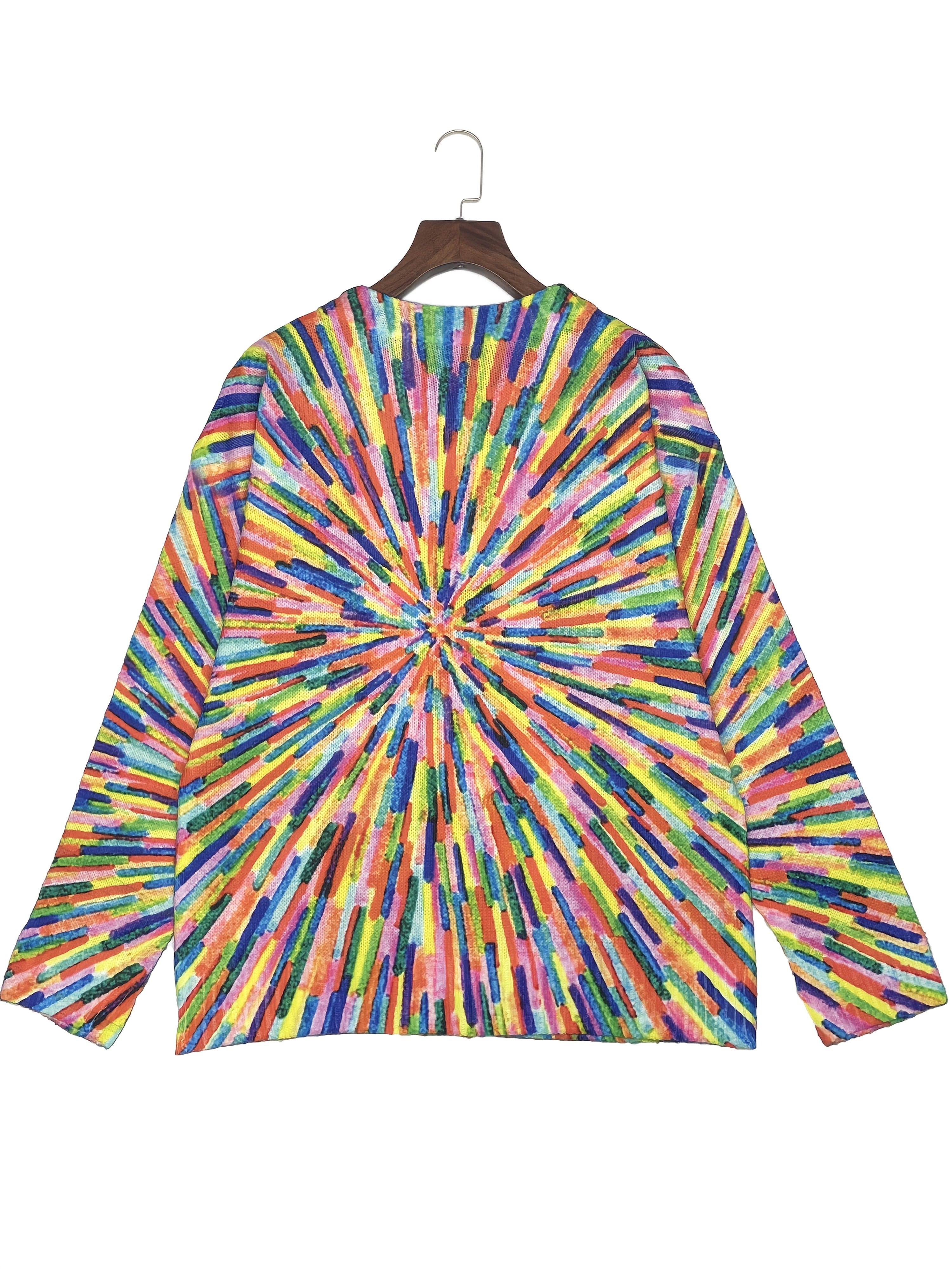 Chrissy | Colorful 3D Print Cardigan