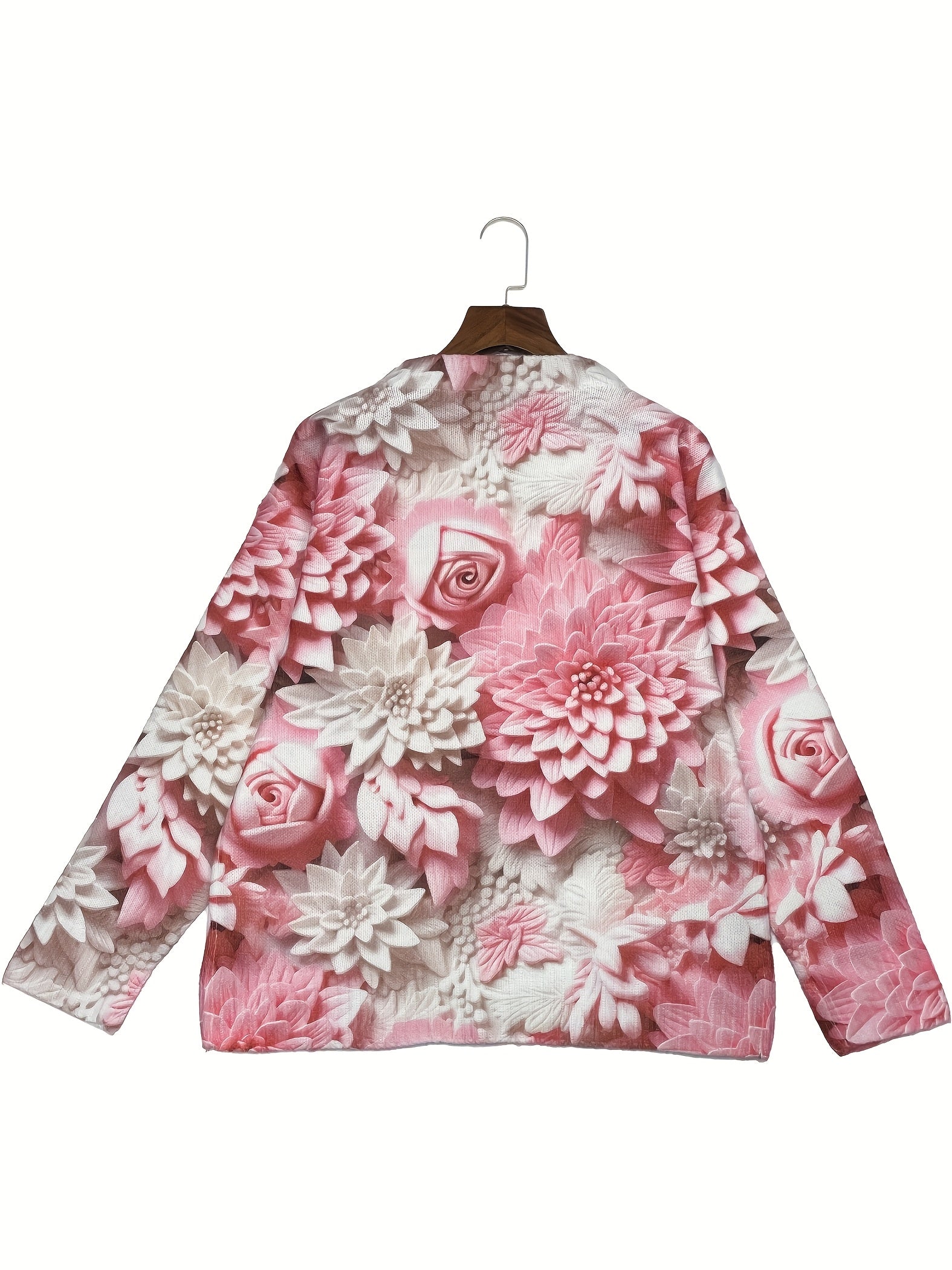 Jackie | 3D Floral Print Cardigan