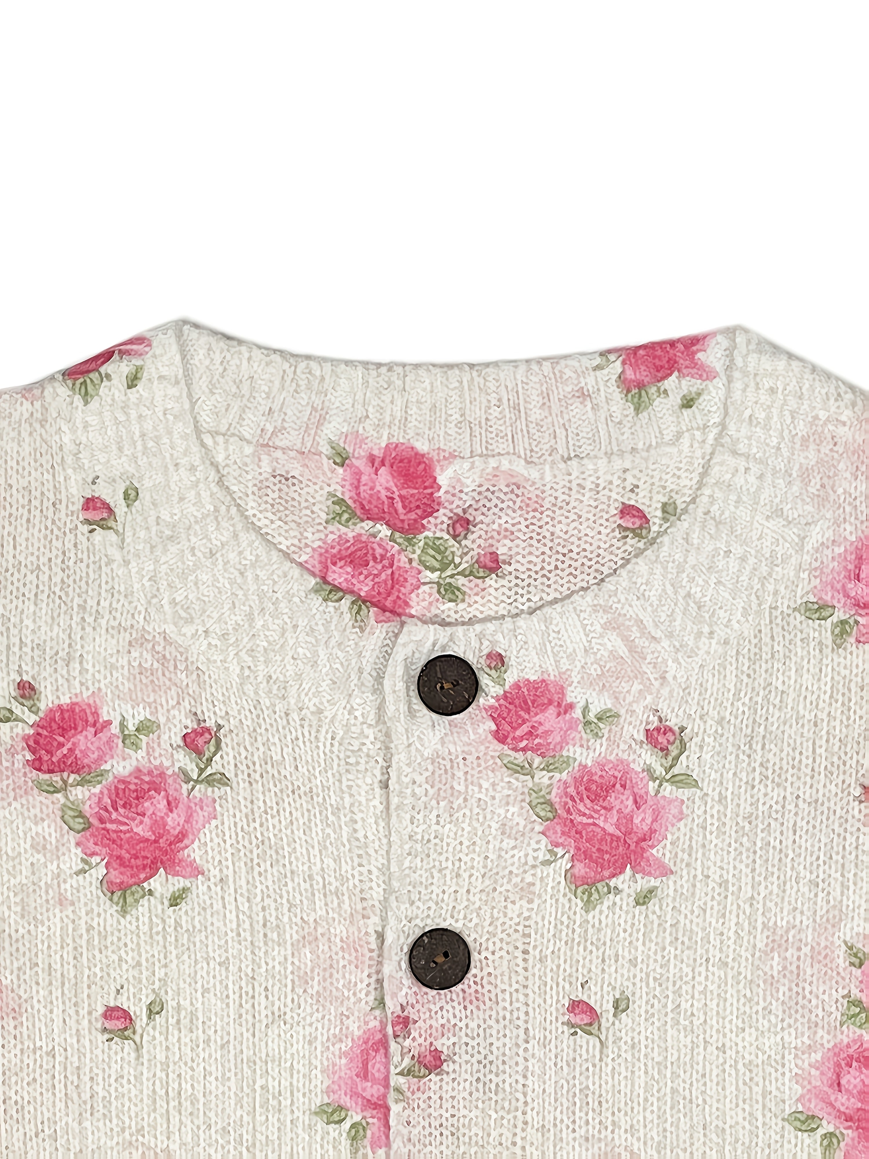 Caroline | 3D Floral Print Cardigan