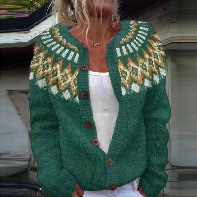 Lorie | Geometric Knitted Cardigan