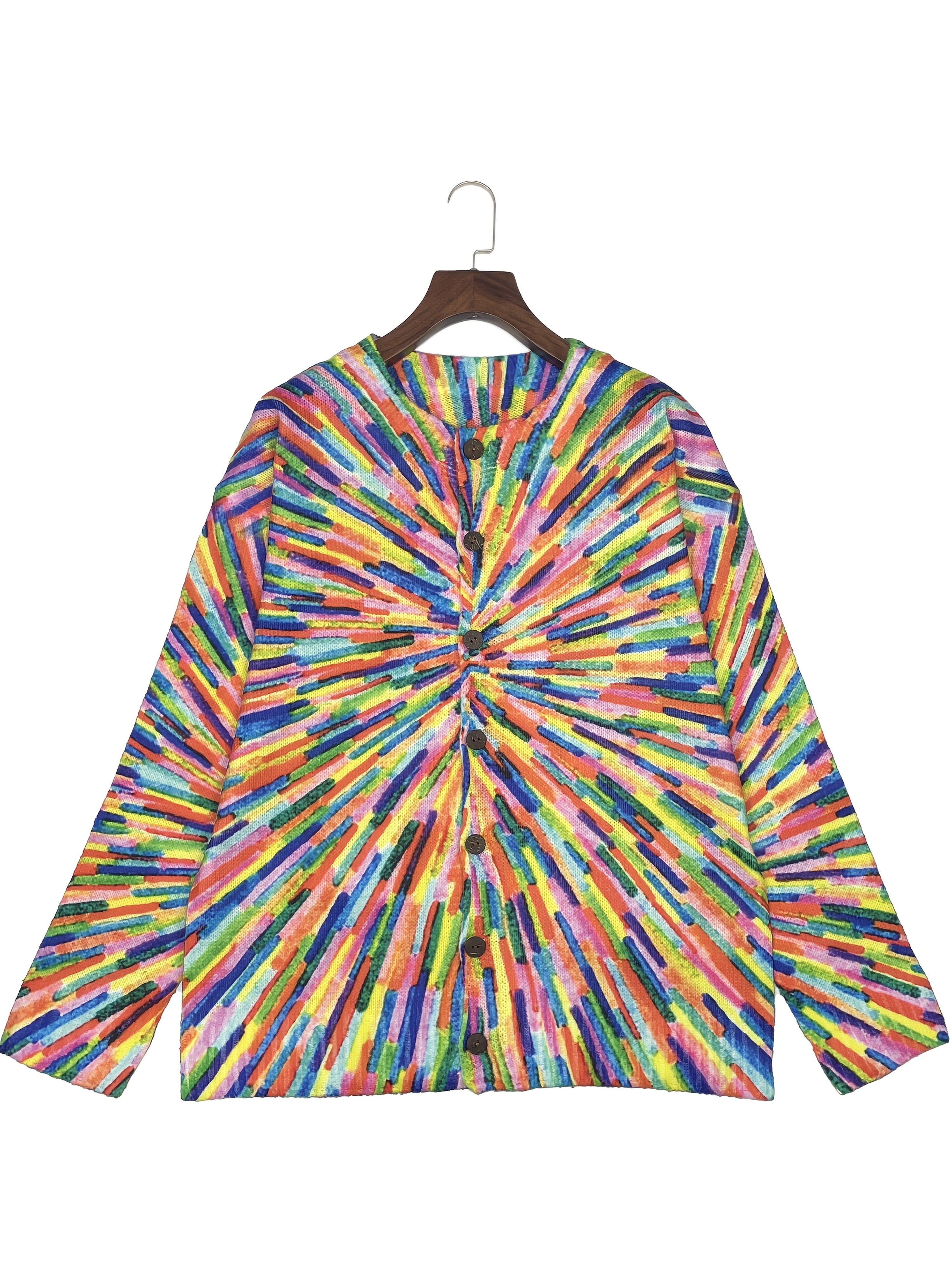 Chrissy | Colorful 3D Print Cardigan